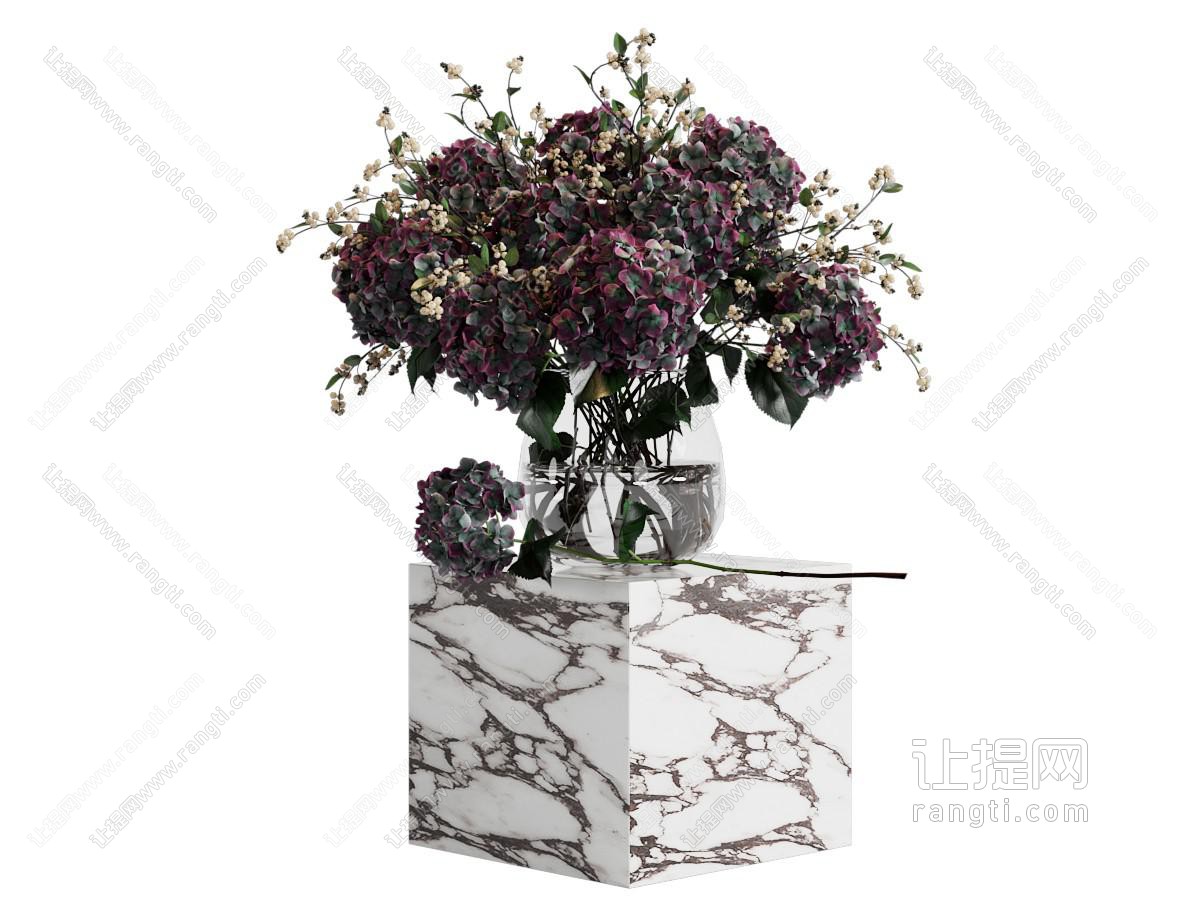 现代花瓶花卉