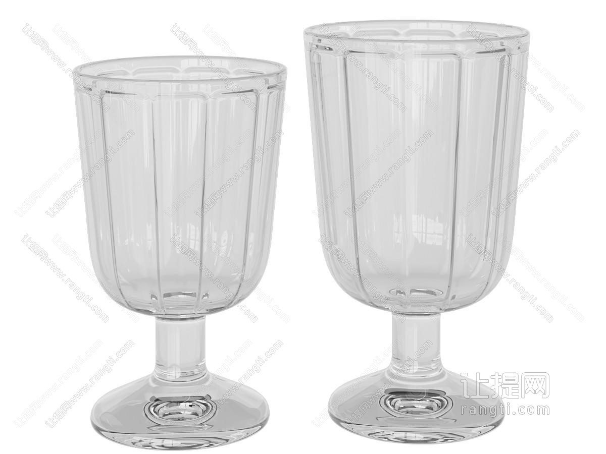 现代玻璃杯 极简玻璃杯 酒杯 茶杯