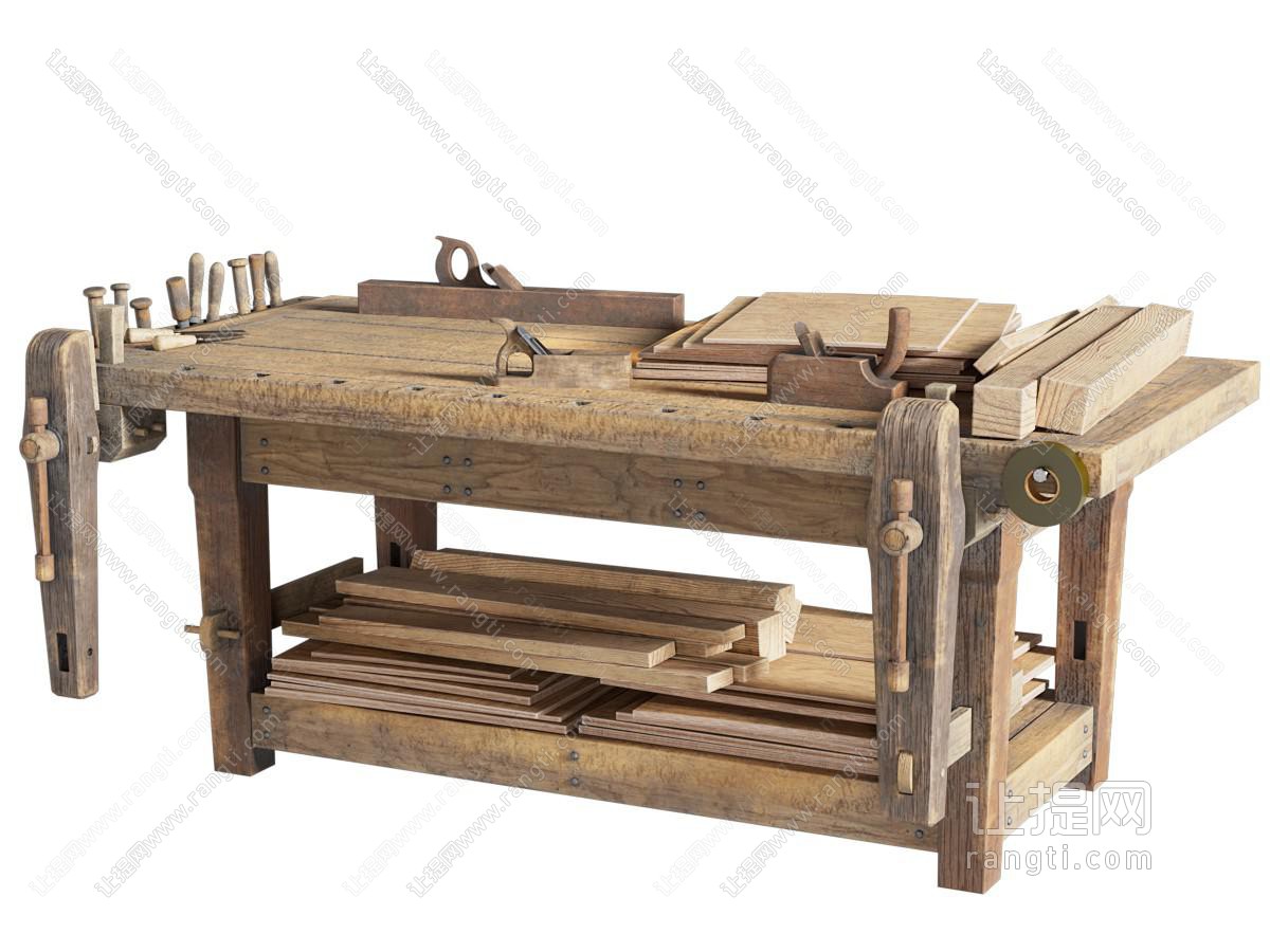 现代欧式手工木匠工具操作台 工作台