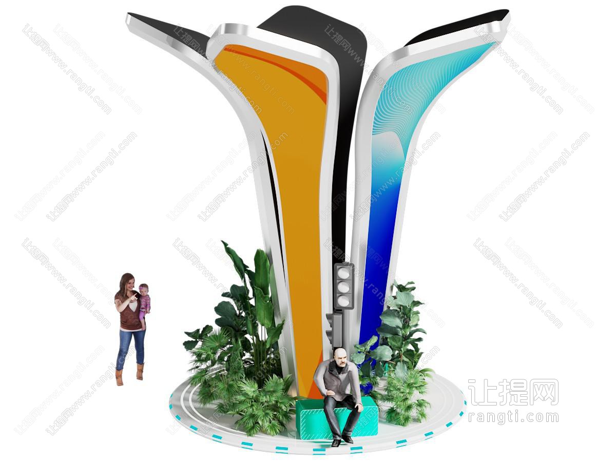 现代城市雕塑小品 景观座椅