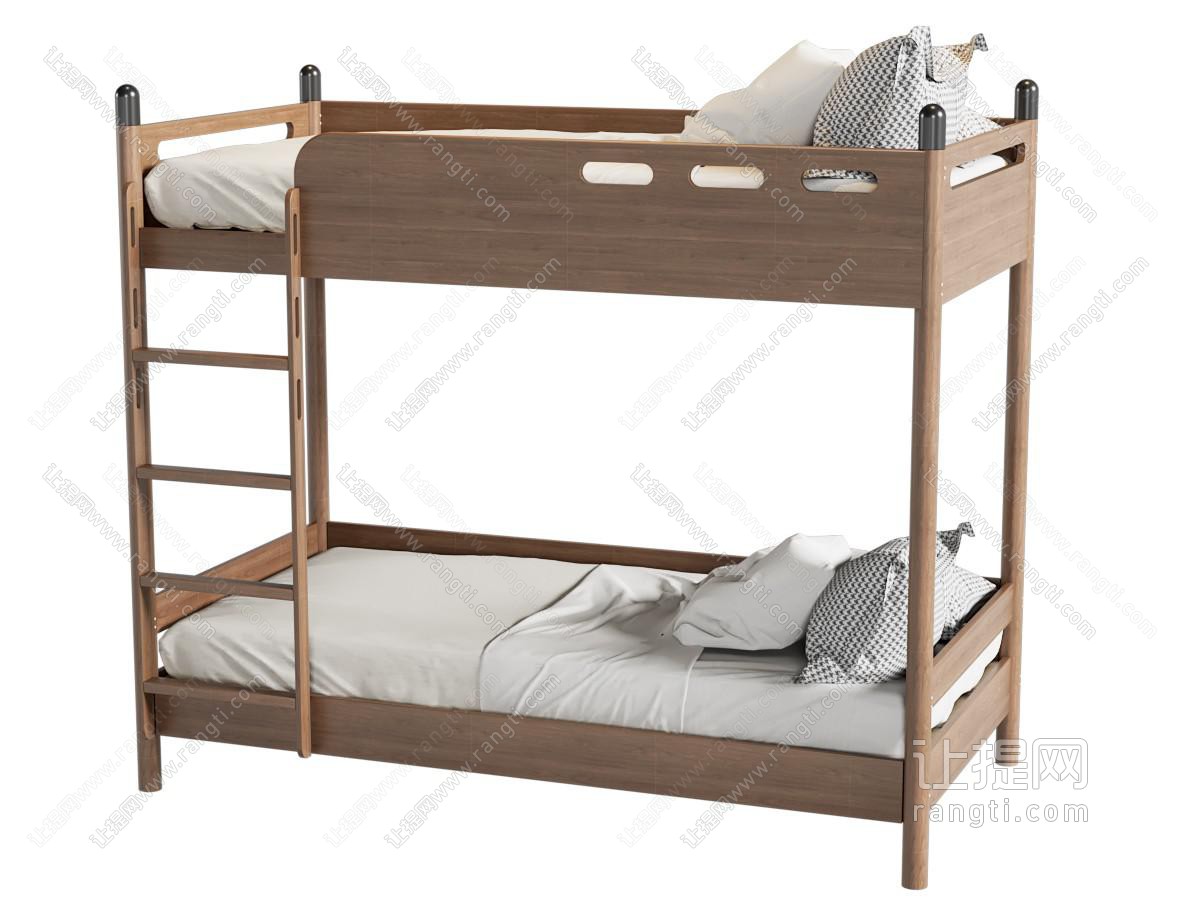 中古实木上下床