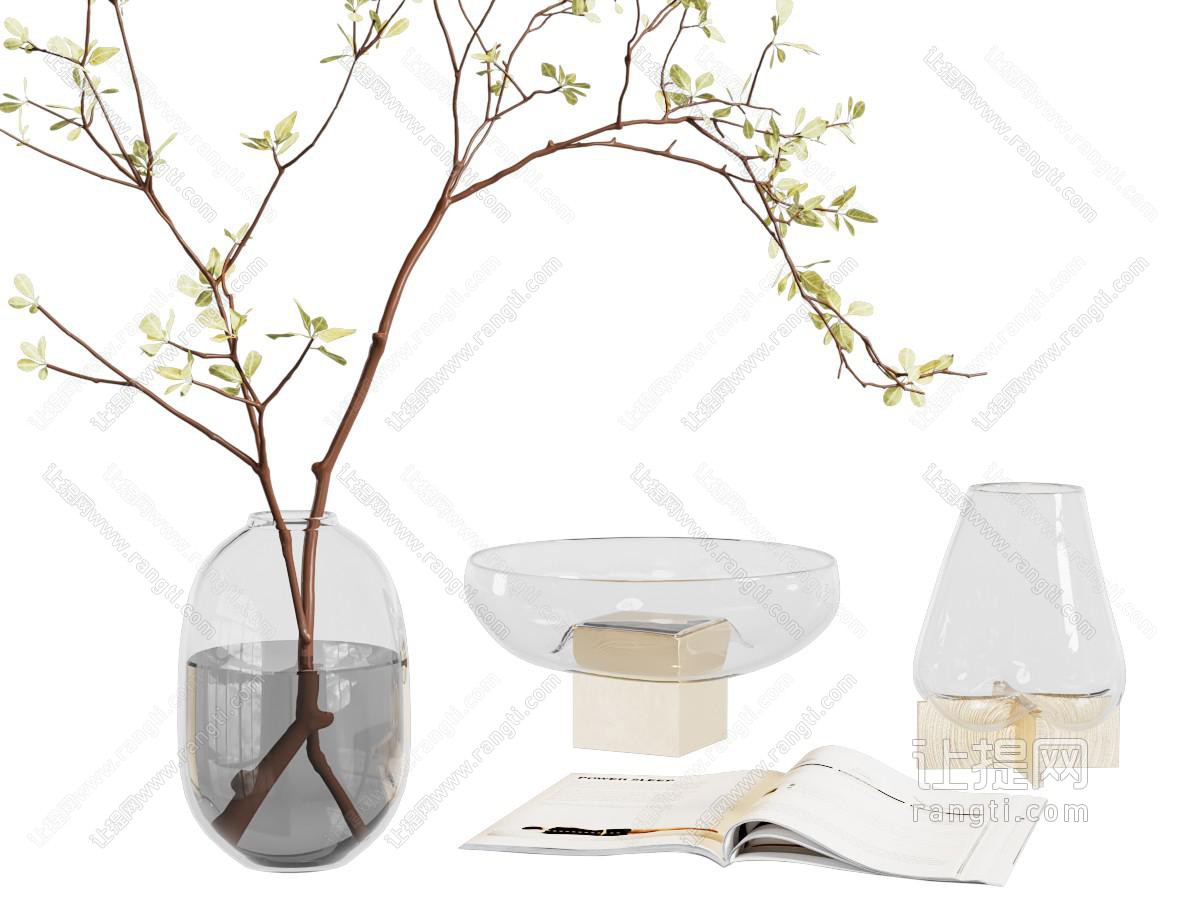 现代桌面植物摆件