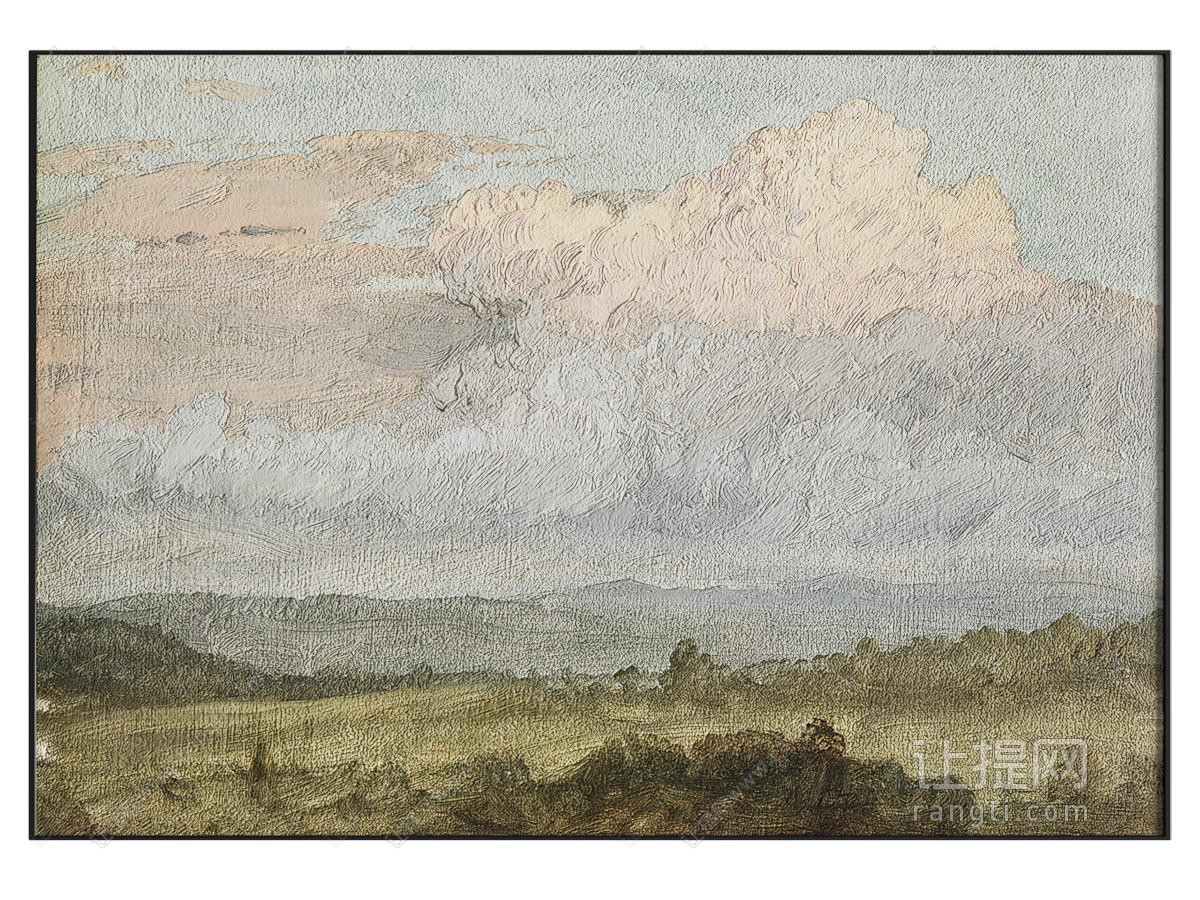 中古侘寂挂画 油画 客厅挂画 玄关挂画 茶室挂画 书房