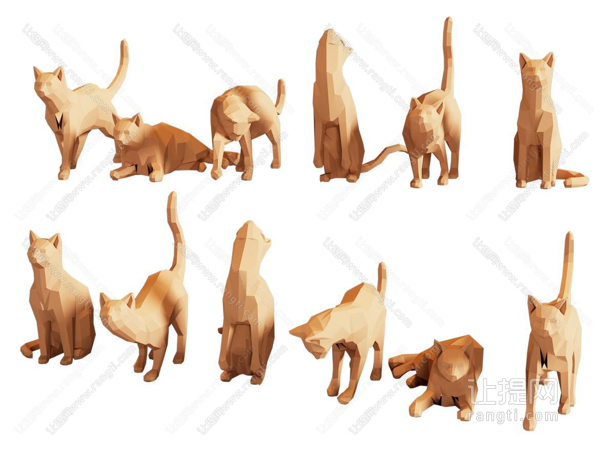 现代猫雕塑雕刻