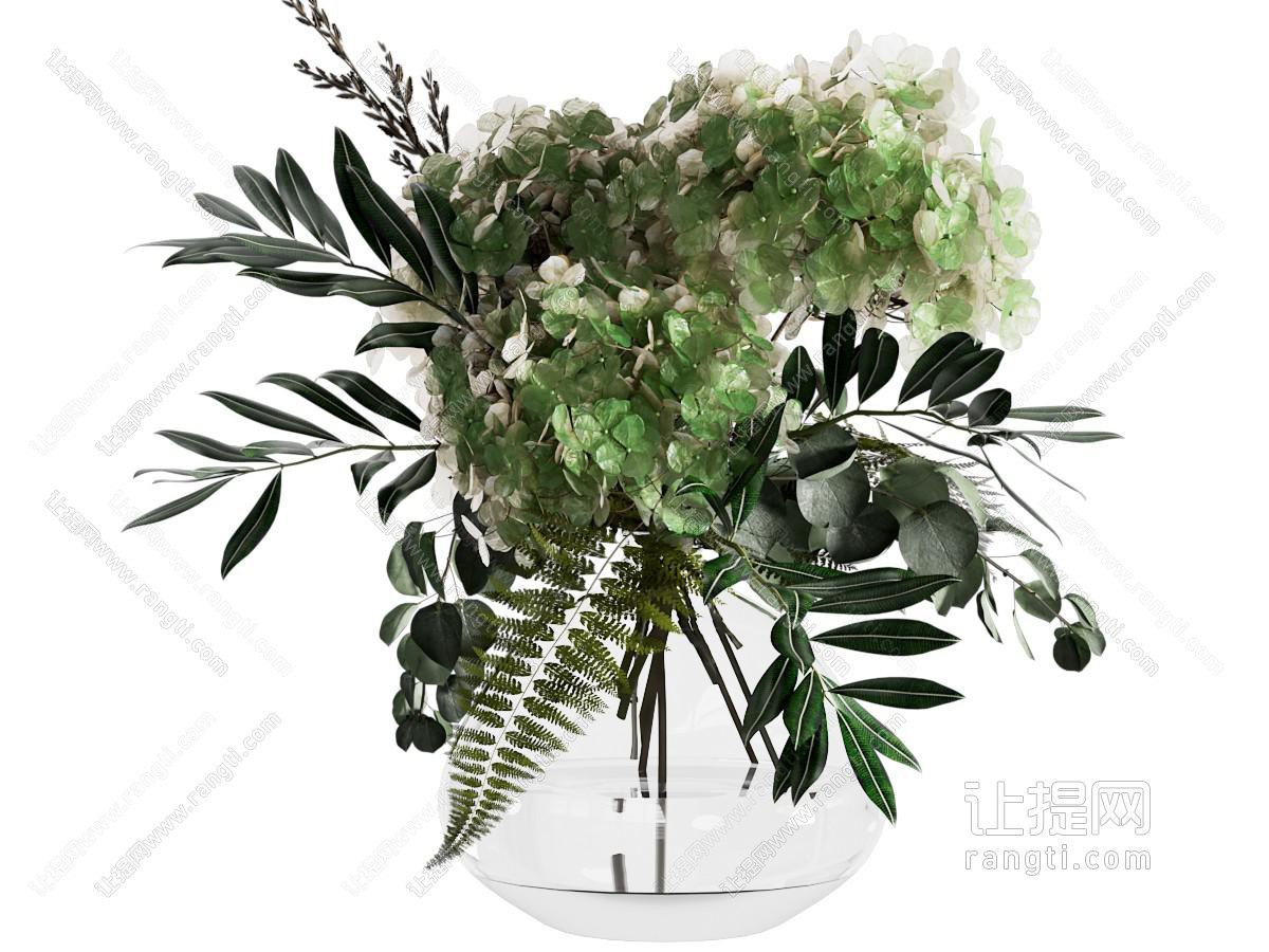 现代花瓶花卉