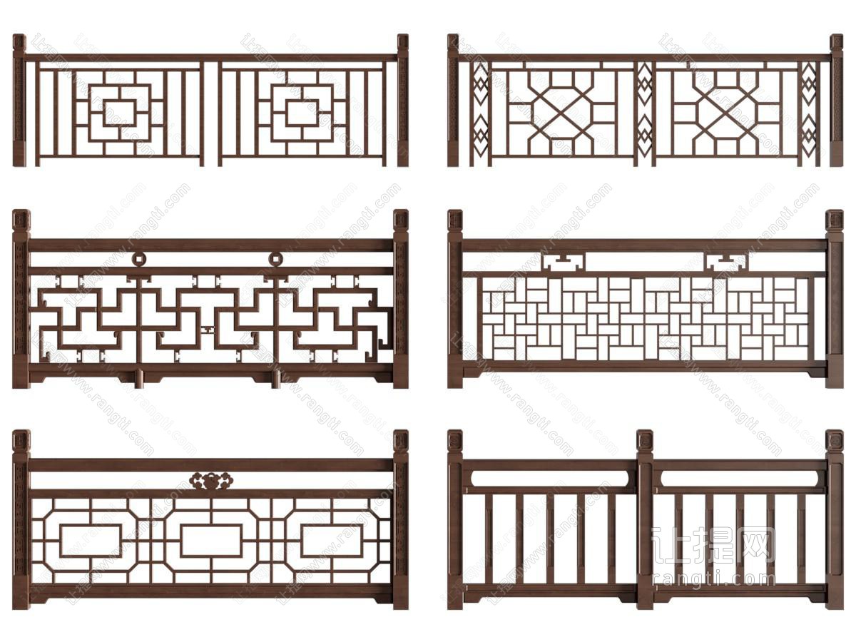 新中式中古栏杆 护栏 围栏