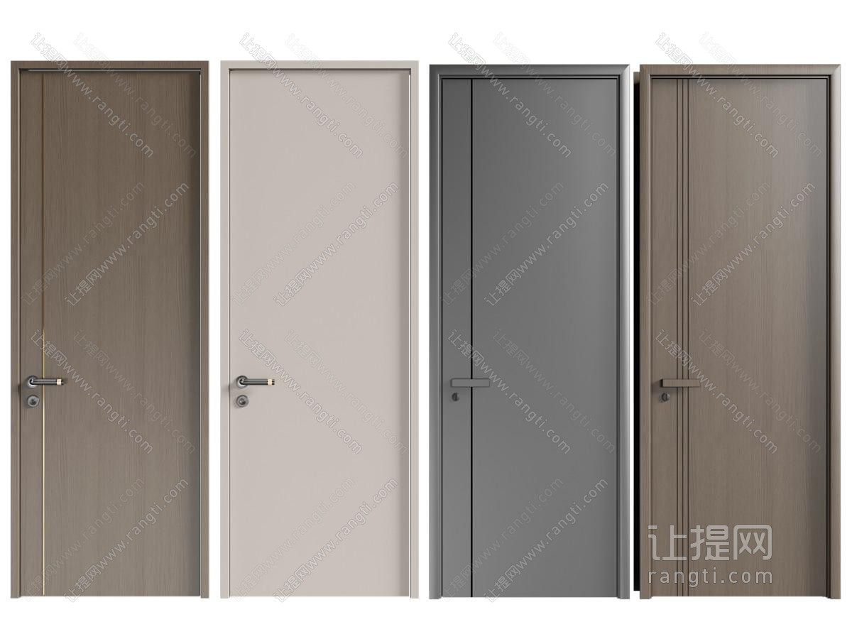 现代木门 房门 平开门