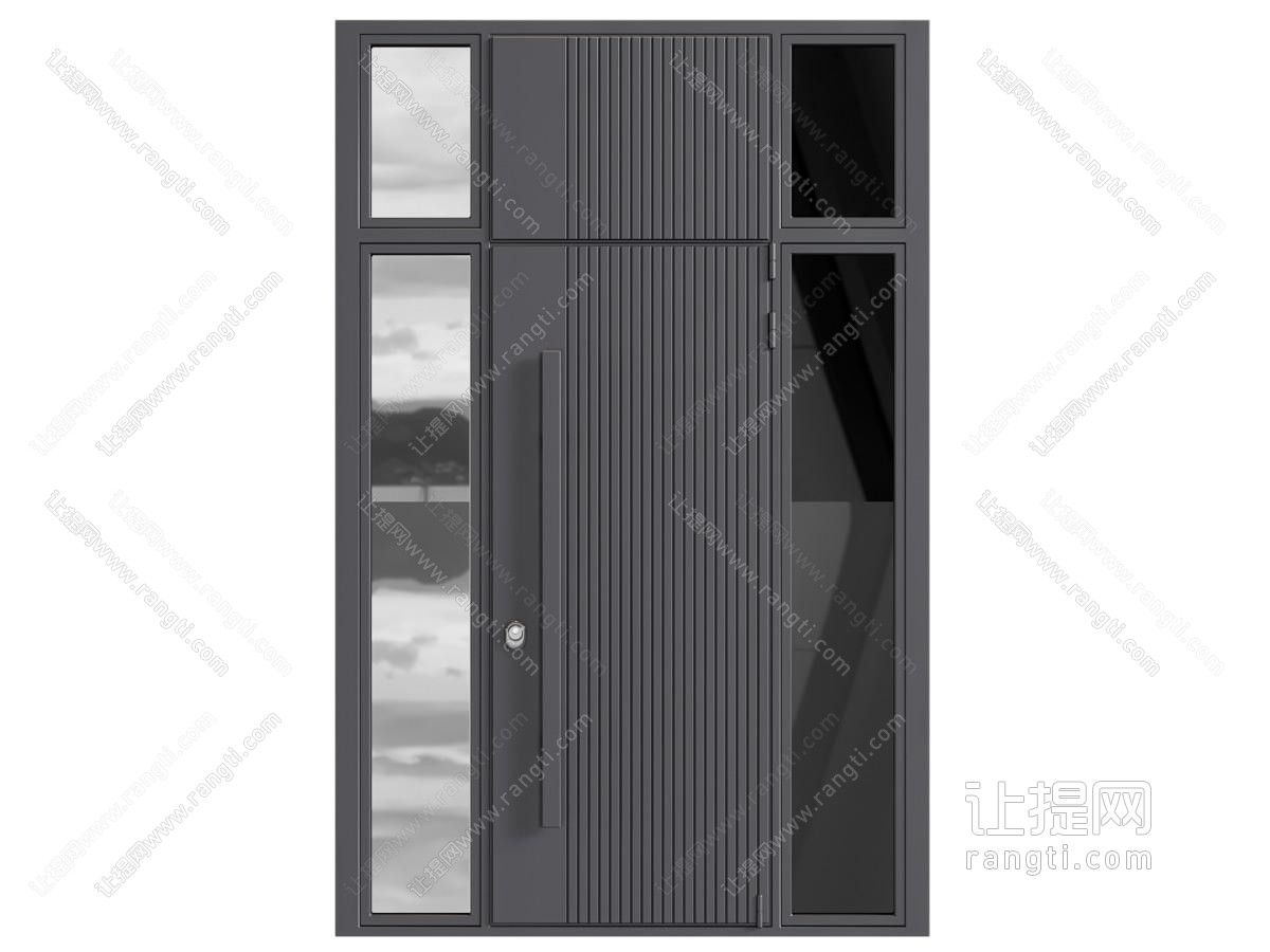 现代玄关入户门 防盗门 大门 平开子母门