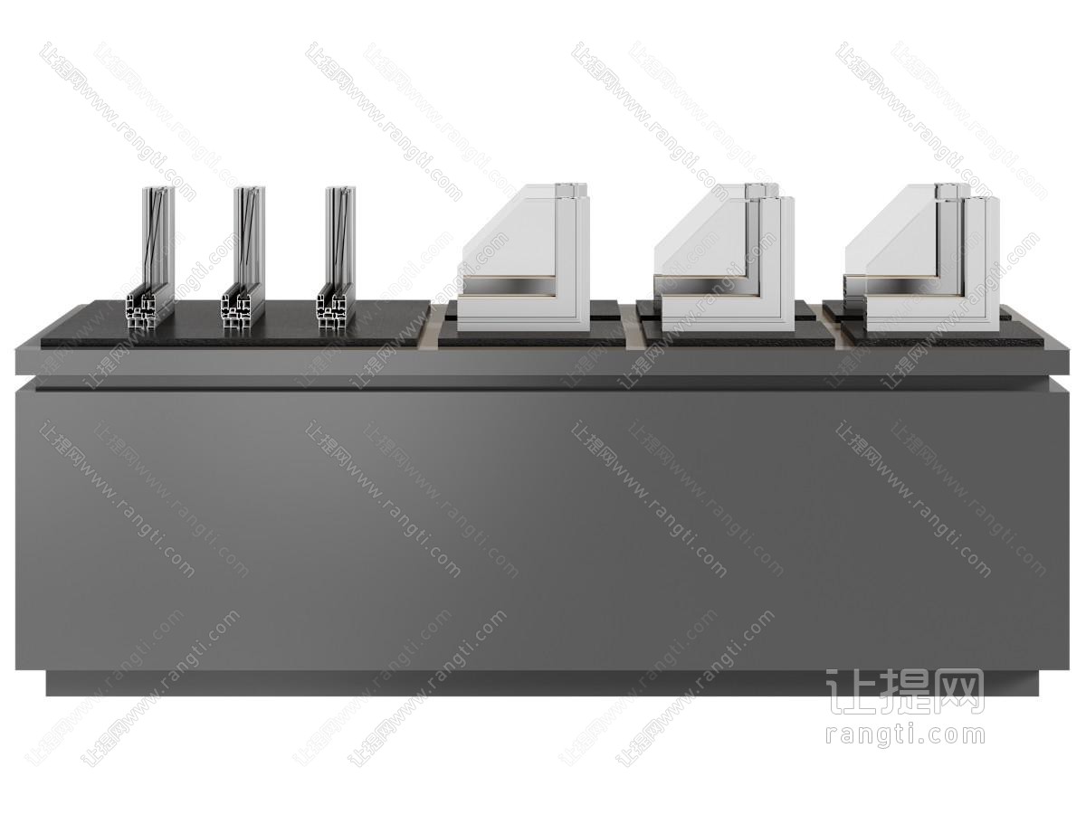 现代门窗直角断桥铝型材展示台