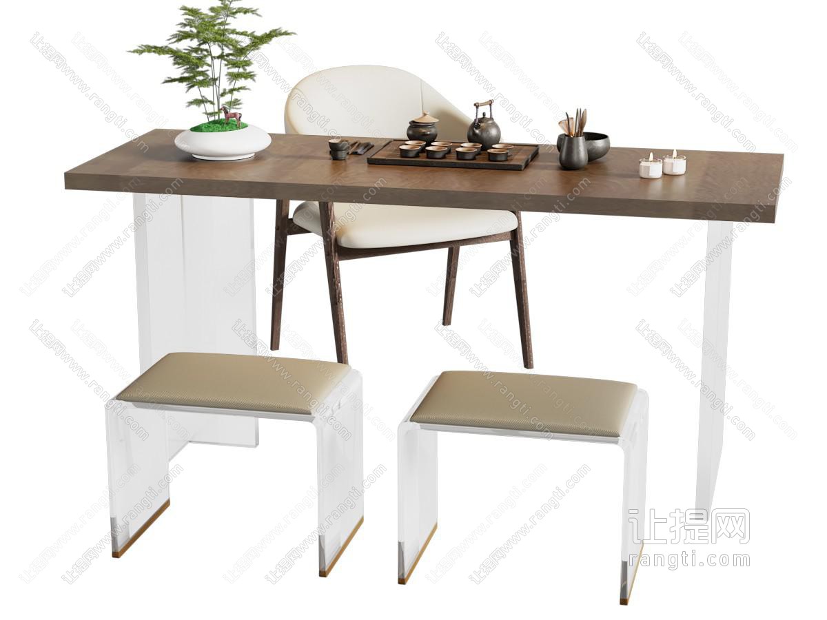 新中式茶桌椅 茶台 茶具
