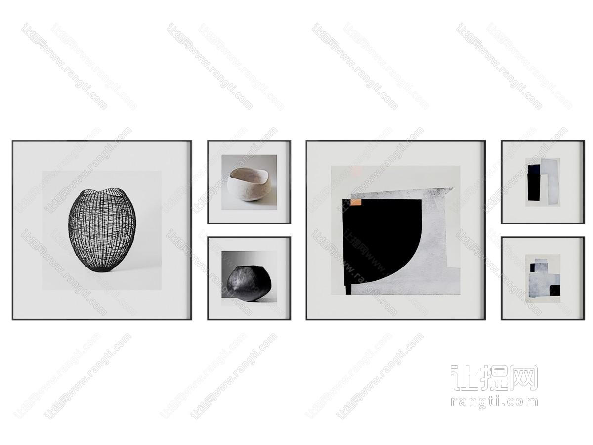 现代画 抽象画 组合画