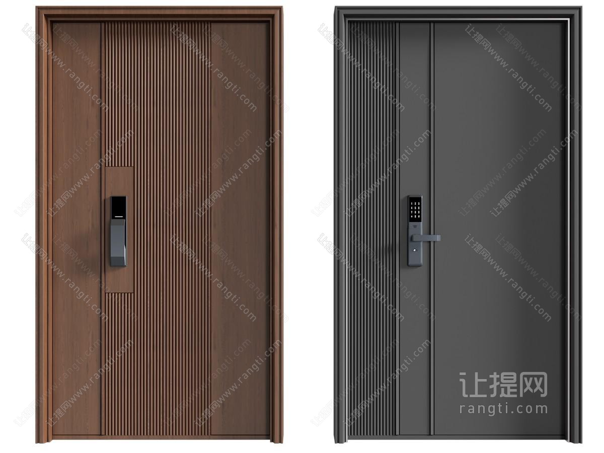 中古 新中式单开门 防盗门 入户门