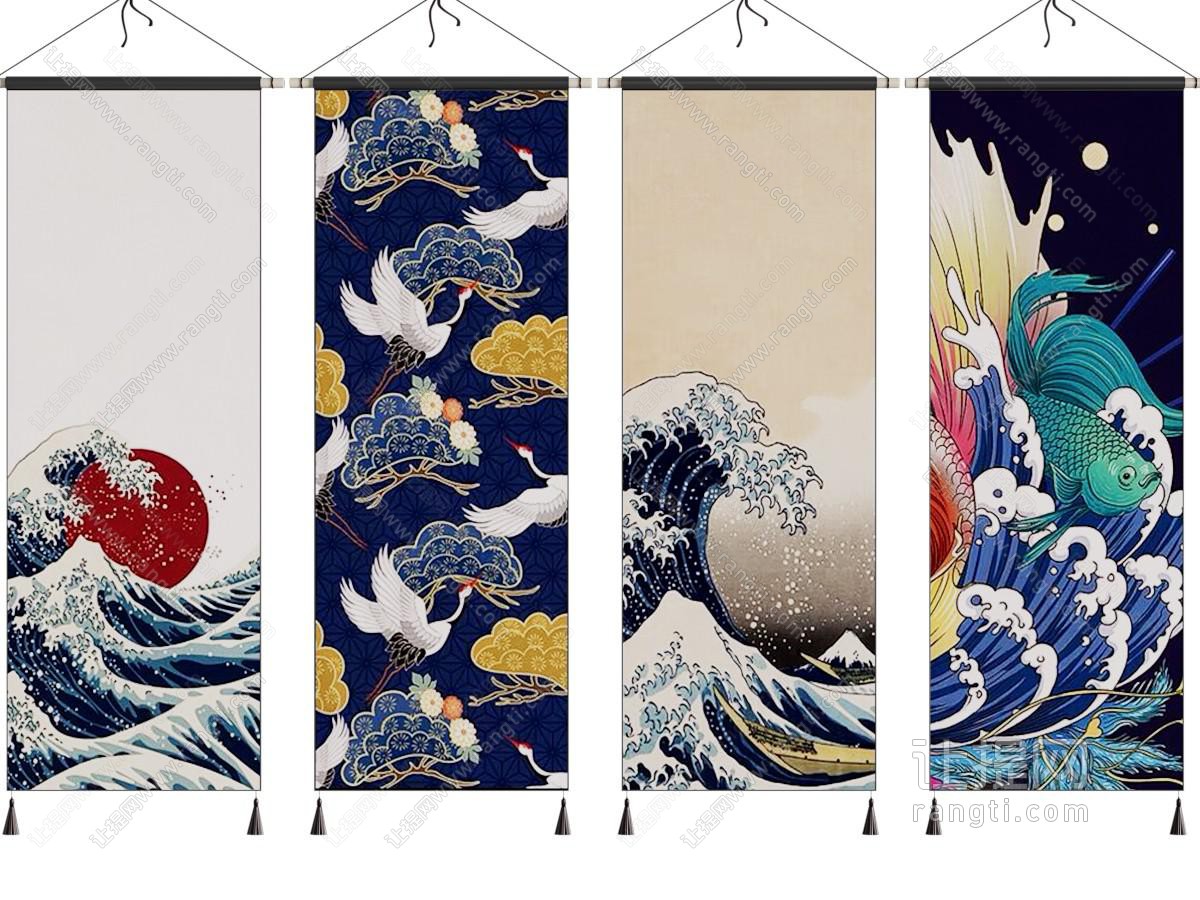 日式挂画 日式装饰挂画卷轴