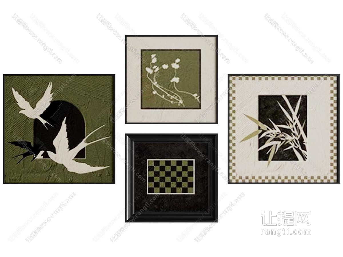 中古挂画 中古风挂画组合